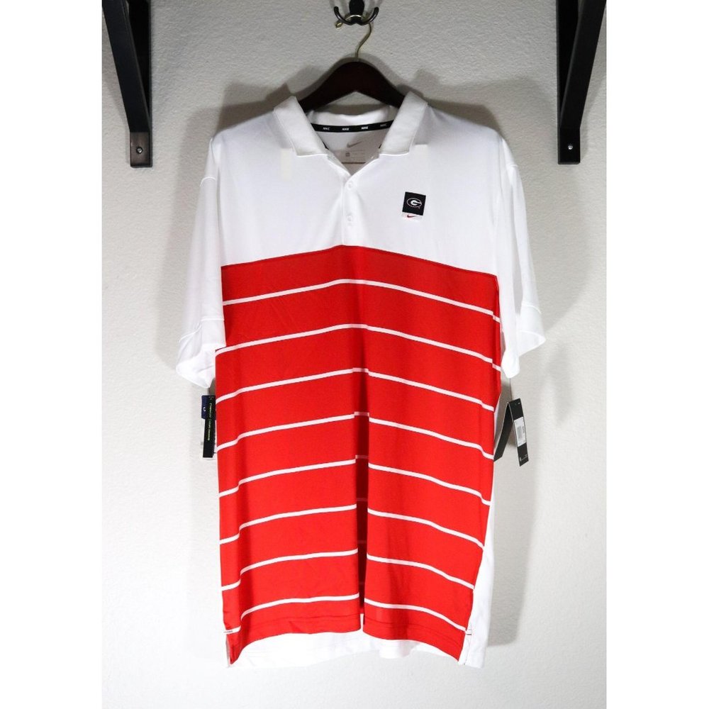 Nike Men's University of Georgia Striped Polo Shir